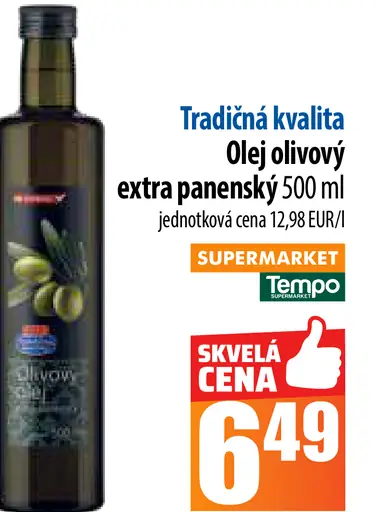 Tradičná kvalita Olivový olej extra panenský