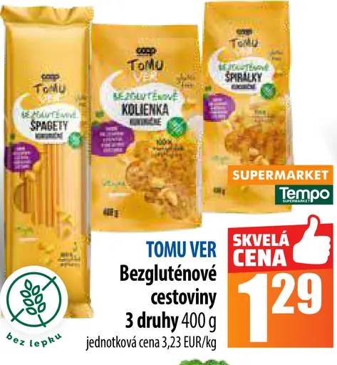 TOMU VER Bezgluténové cestoviny