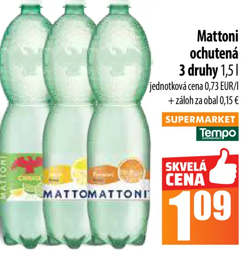 Mattoni ochutená voda 3 druhy