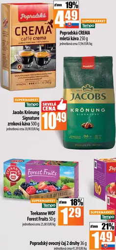 Popradská CREMA mletá káva
