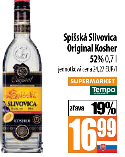 Spišská Slivovica Original Kosher 52%