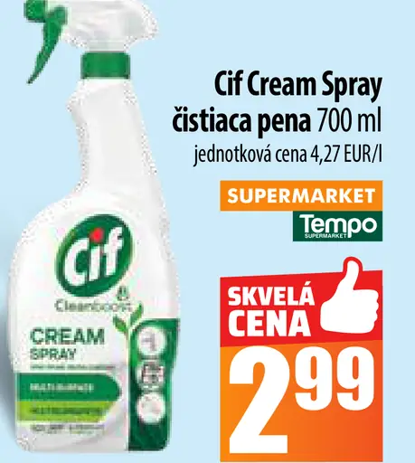 Cif Cleanboost Cream Spray Original krémová čistiaca pena