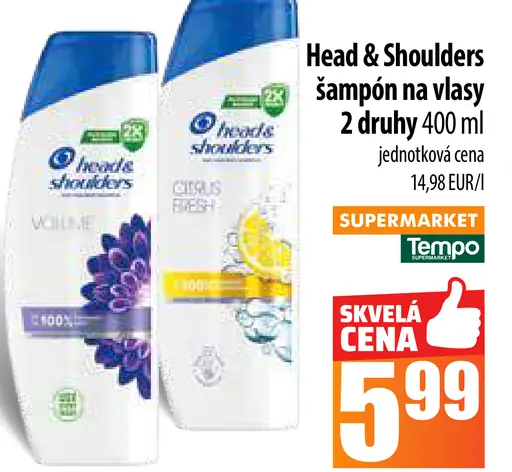 Head & Shoulders šampón na vlasy