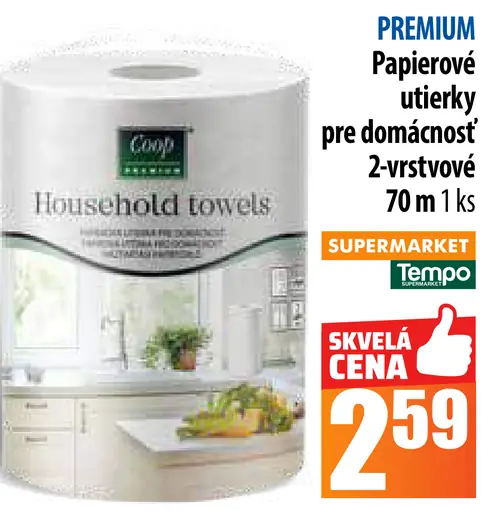 PREMIUM Papierové utierky pre domácnosť