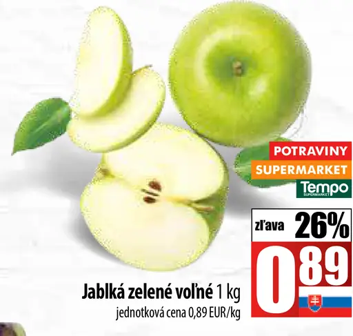 Jablká zelené voľné