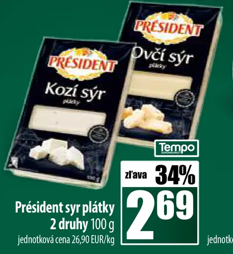 Président syr plátky