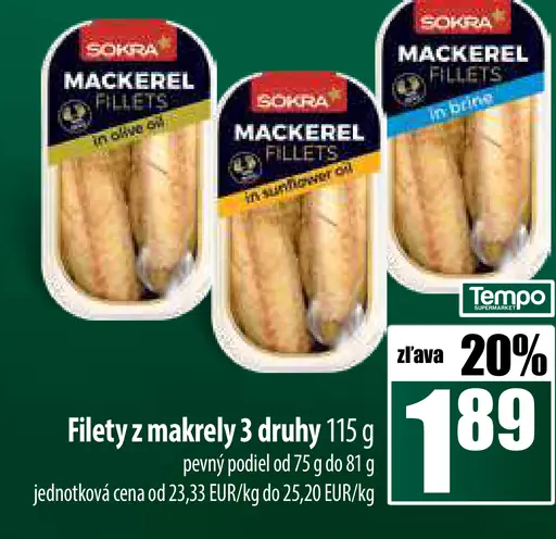 SOKRA Filéty z makrely