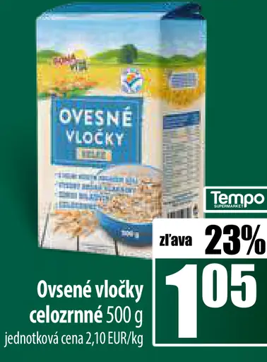Tempo Ovsené vločky celozrnné