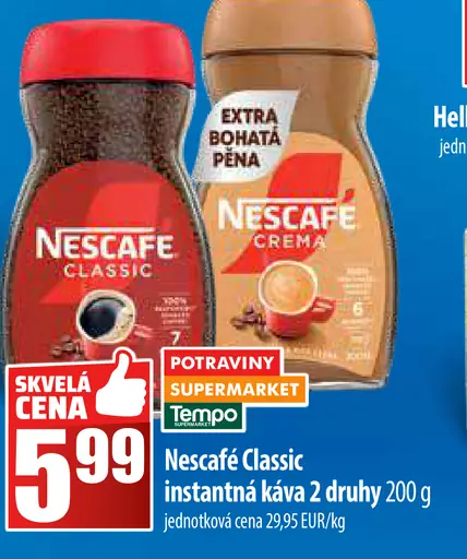 NESCAFÉ CLASSIC, instantná káva
