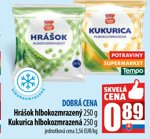 Coop Hrašok hlboko zmrazený