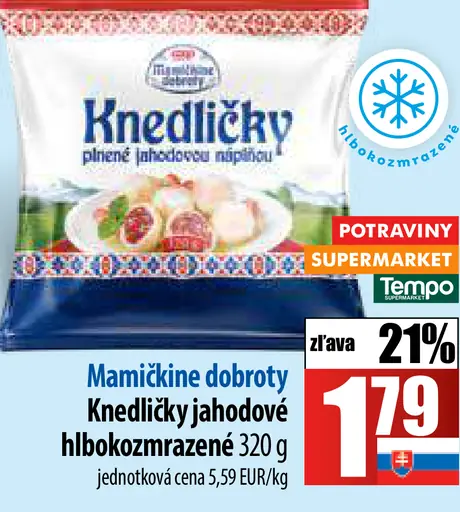 Mamičkine dobroty Knedličky jahodové hlboko zmrazené