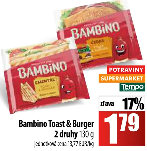 Bambino Toast & Burger ementál