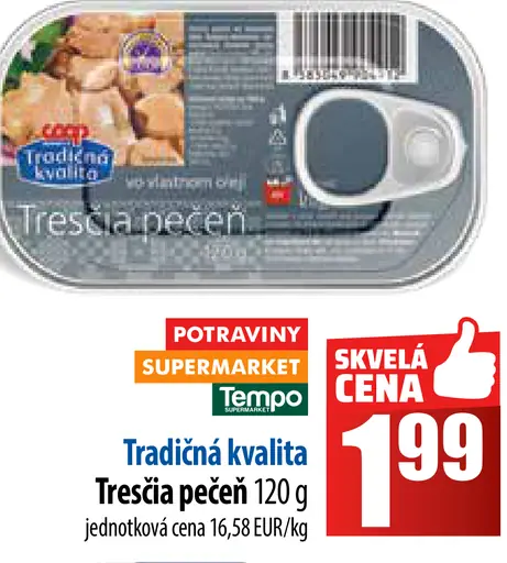 Tradičná kvalita Tresčia pečeň