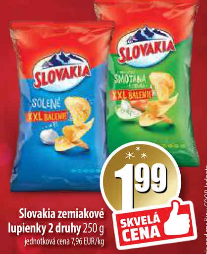 Slovakia zemiakové lupienky solené