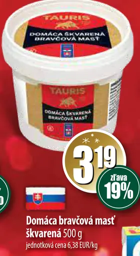 Domáca bravčová masť škvarená