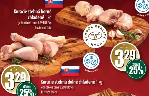 Kuracie stehná chladené horné
