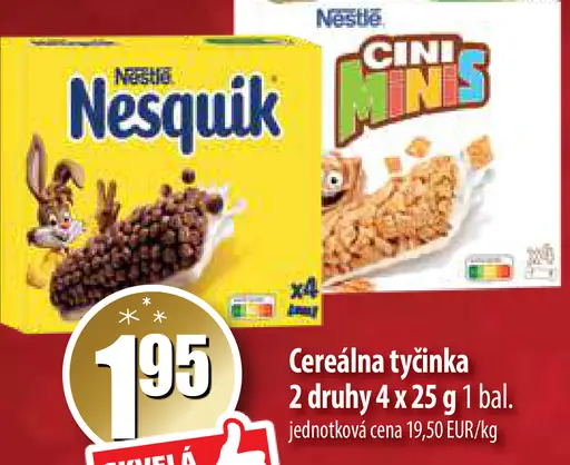 Nesquik Cini Minis Cereálna tyčinka