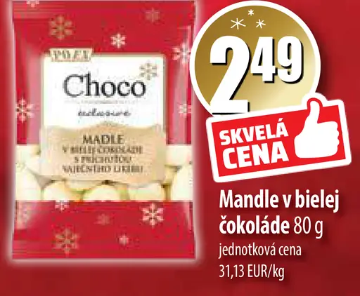 Choco Exclusive Mandle v bielej čokoláde