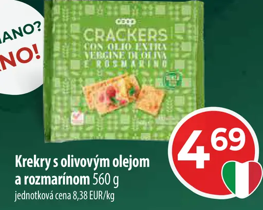 Coop Krekry s olivovým olejom a rozmarínom