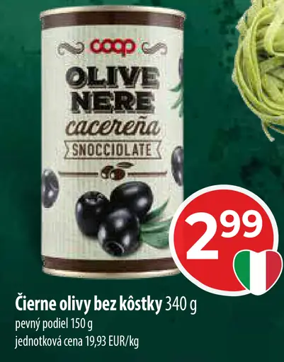 Coop Čierne olivy bez kôstky