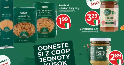 Coop Semolinové cestoviny