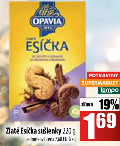 Opavia Zlaté Esíčka sušienky