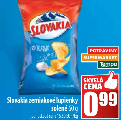 Slovakia zemiakové lupienky solené