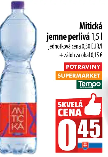 Mitická jemne perlivá voda