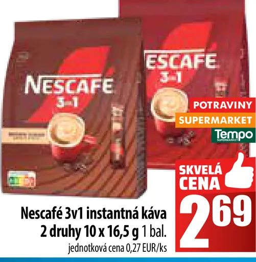 Nescafé Instantná káva 3v1