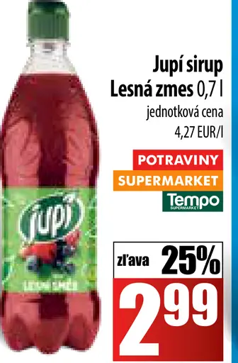 Jupí Sirup lesná zmes