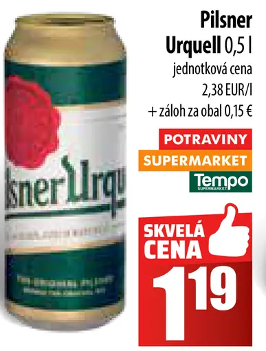 Pilsner Urquell plechovka