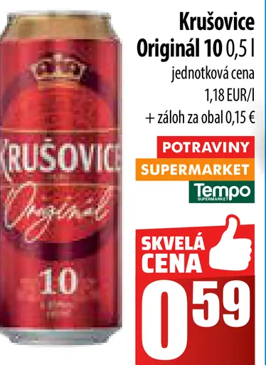 Krušovice original plechovka