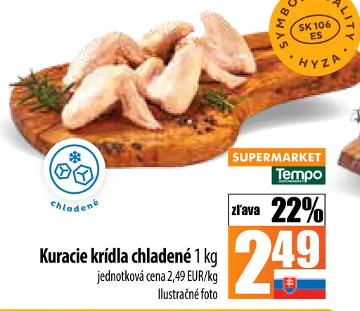 Kuracie krídla chladené