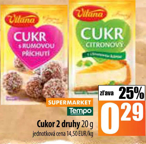 Vitana Cukor 2 druhy