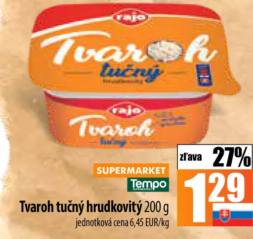 Rajo Tvaroh tučný hrudkovitý