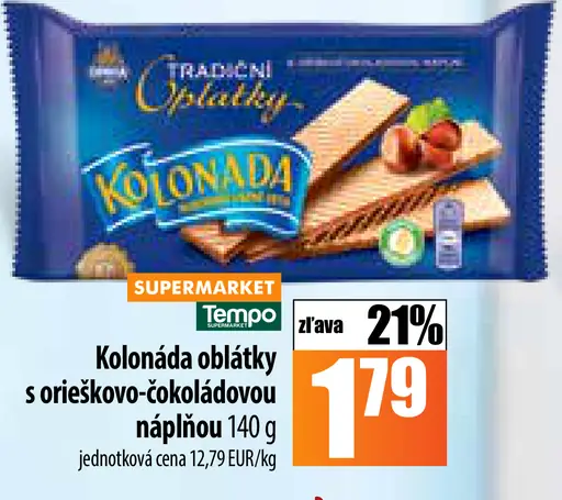 Kolonáda s orieškovo-čokoládovou náplňou