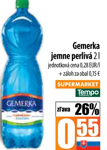 Gemerka jemne perlivá voda