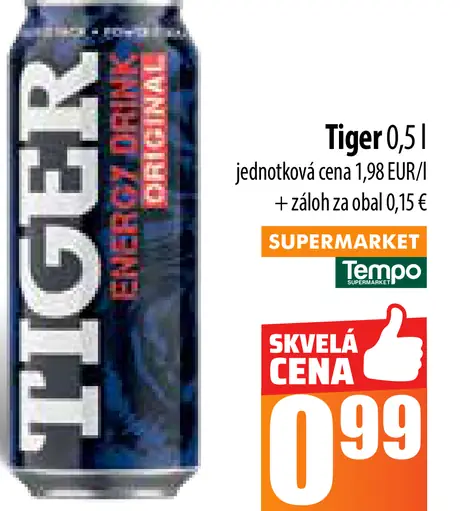 Tiger Energy Drink plechovka