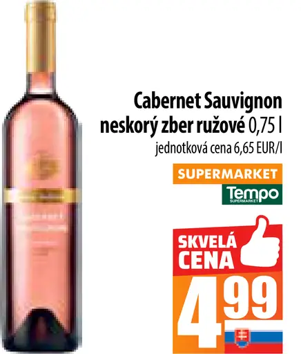 Cabernet Sauvignon neskorý zber ružové