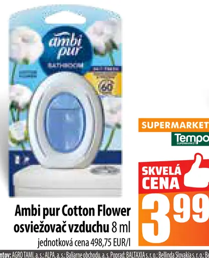 Ambi pur Cotton Flower osviežovač vzduchu