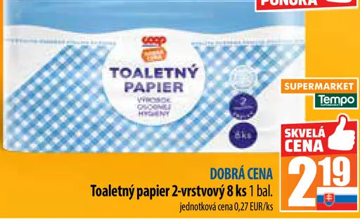 COOP Toaletný papier 2-vrstvový