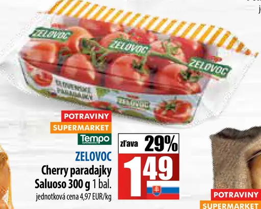 Zeland Zelovoc Cherry paradajky Saluoso