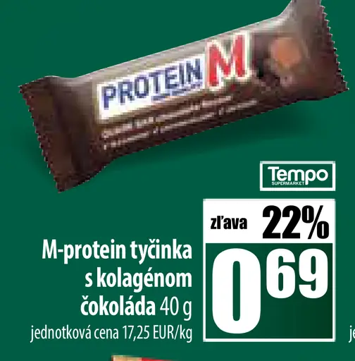 M-protein tyčinka s kolagénom čokoláda
