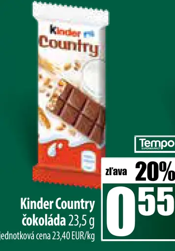 Kinder Country čokoláda