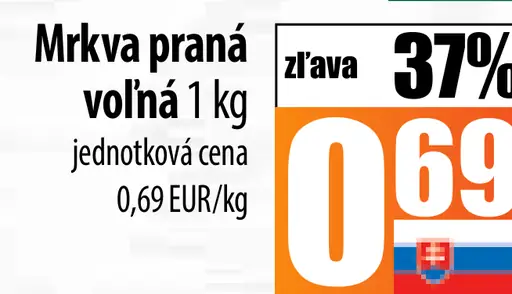 Mrkva praná voľná