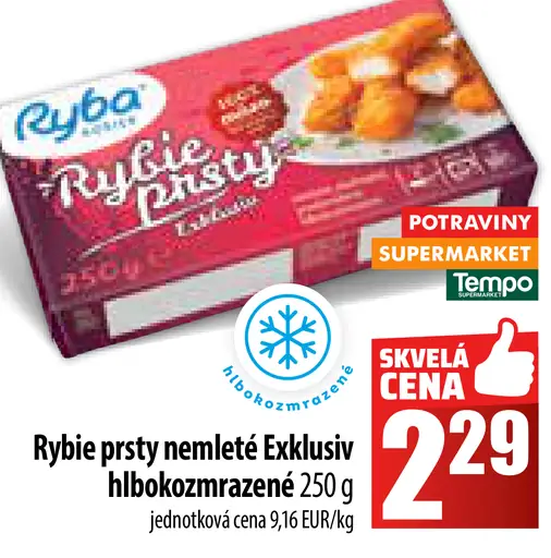 Rybíe prsty mleté Exklusiv hlbokozmrazené
