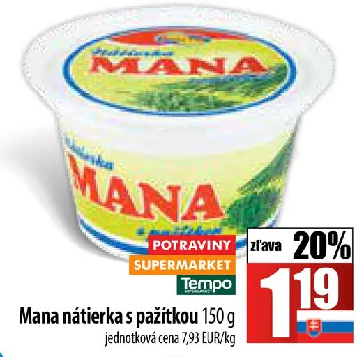 Mana nátierka s pažítkou