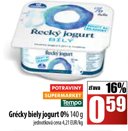Relax Grécky biely jogurt 0%