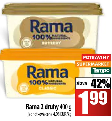 Rama 100% classic 2 druhy
