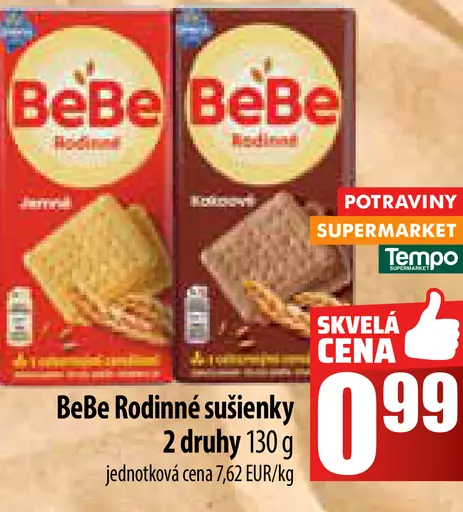 BeBe Rodinné sušienky 2 druhy